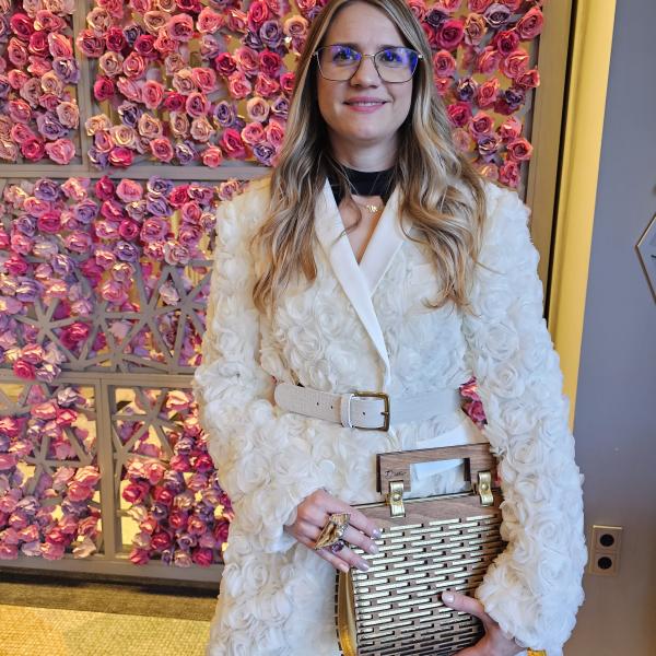 Torbica Leonora zlata gold
