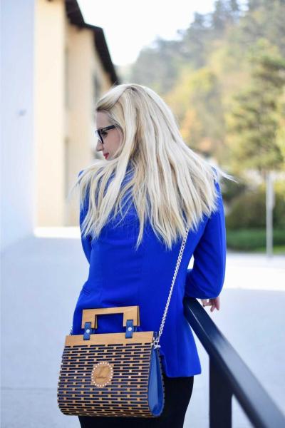 Torbica Leonora Royal Blue Swarovski