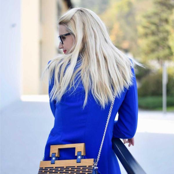 Torbica Leonora Royal Blue Swarovski